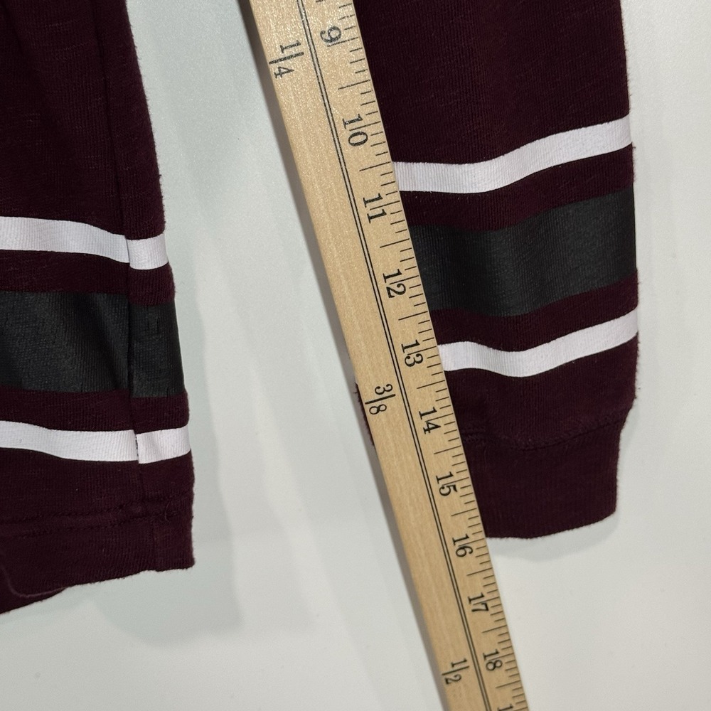 Victoria's Secret PINK Campus Tee Womens M Burgundy‎ Spirit Jersey Oversized Dog - Picture 8 of 10